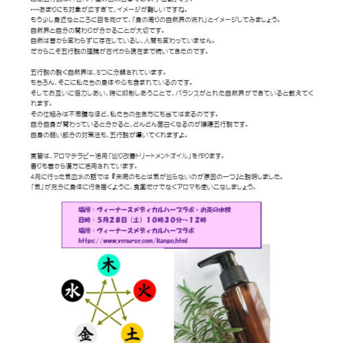 漢方生薬活用講座